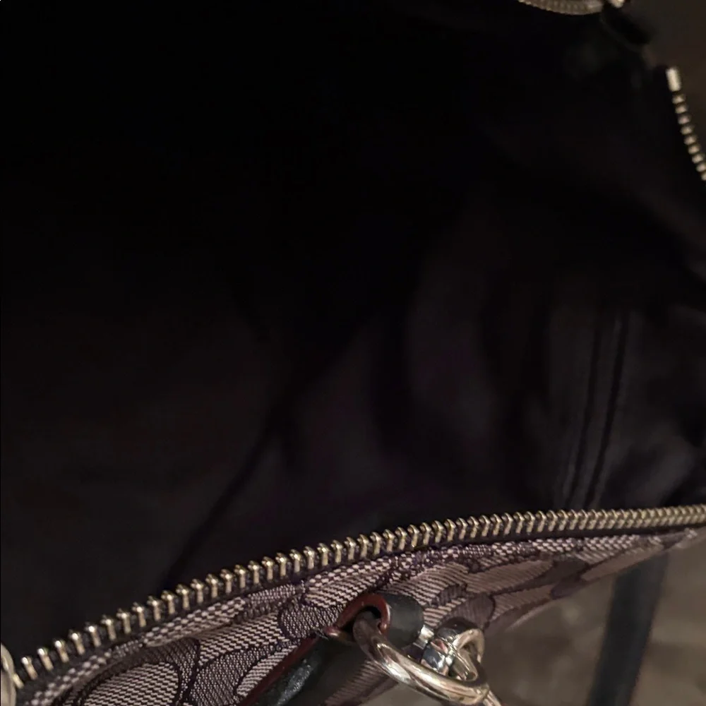 Coach small Kelsey satchel signature jacquard canvas with black leather trim - Picture 11 of 14